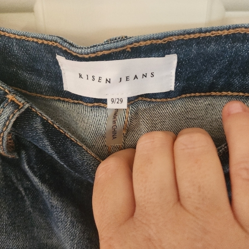 Risen high rise distressed girlfriend jeans  size 9/29 - Picture 2 of 14